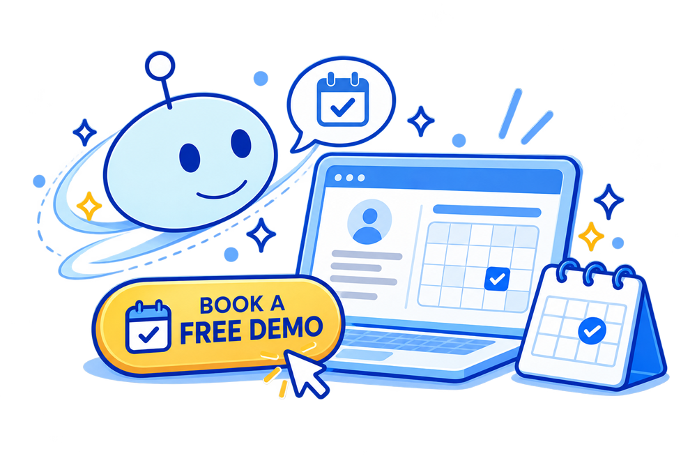 Illustration of booking a codeit product demo