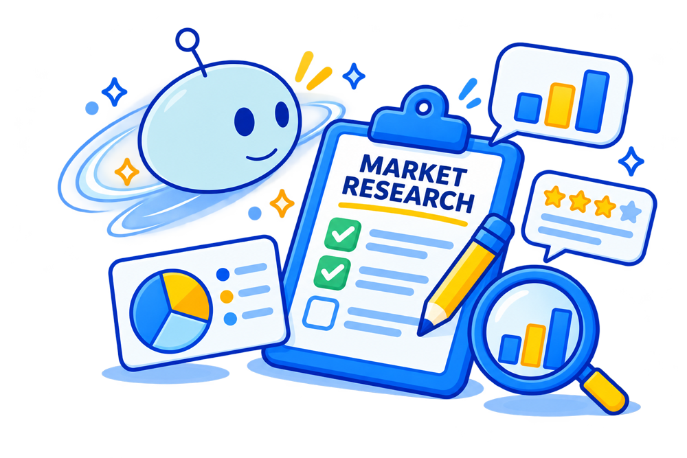 Illustration of a market research survey