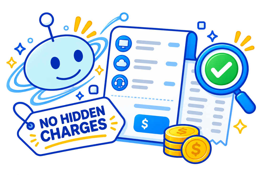 Illustration representing codeit having no hidden surprises